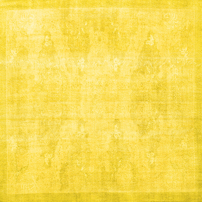 Square Persian Yellow Traditional Rug, tr3852yw