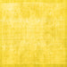 Square Persian Yellow Traditional Rug, tr3852yw