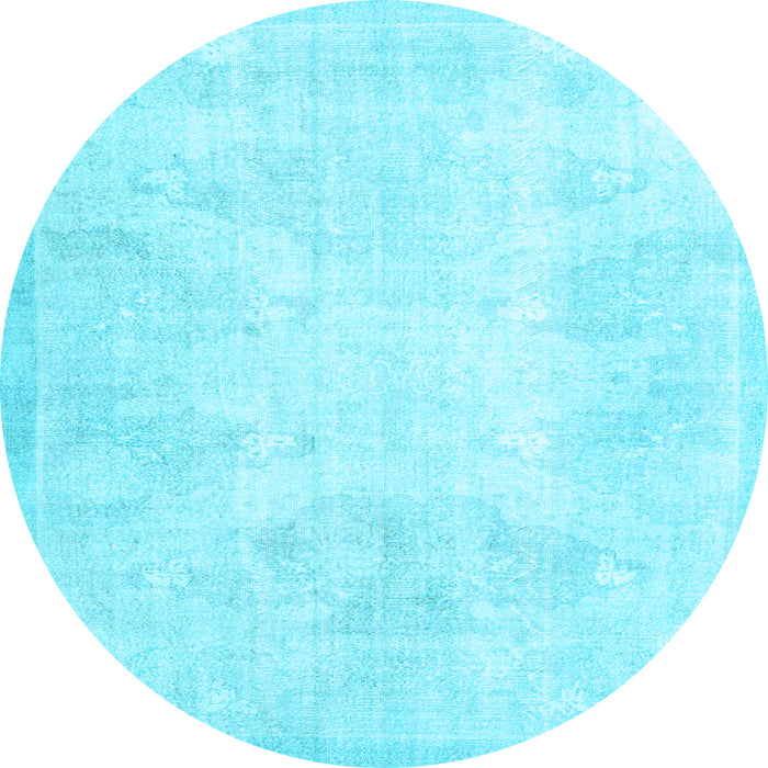 Round Persian Light Blue Traditional Rug, tr3852lblu