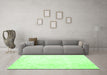 Machine Washable Persian Green Traditional Area Rugs in a Living Room,, wshtr3853grn