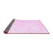 Sideview of Persian Pink Traditional Rug, tr3853pnk