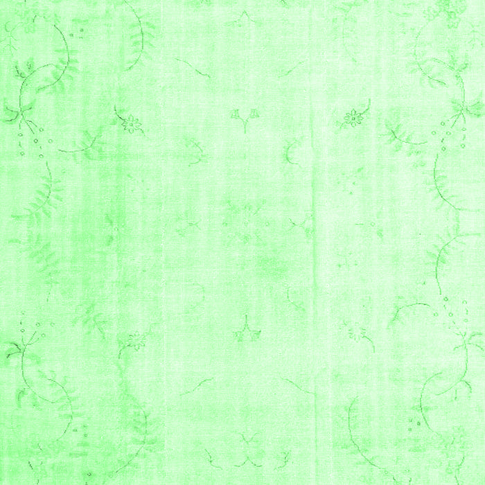 Machine Washable Persian Emerald Green Traditional Area Rugs, wshtr3853emgrn