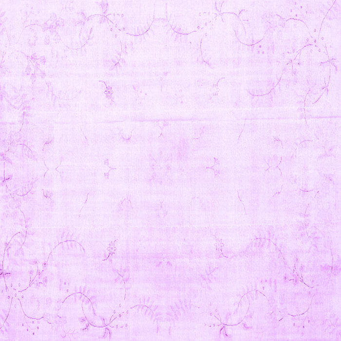 Square Machine Washable Persian Purple Traditional Area Rugs, wshtr3853pur