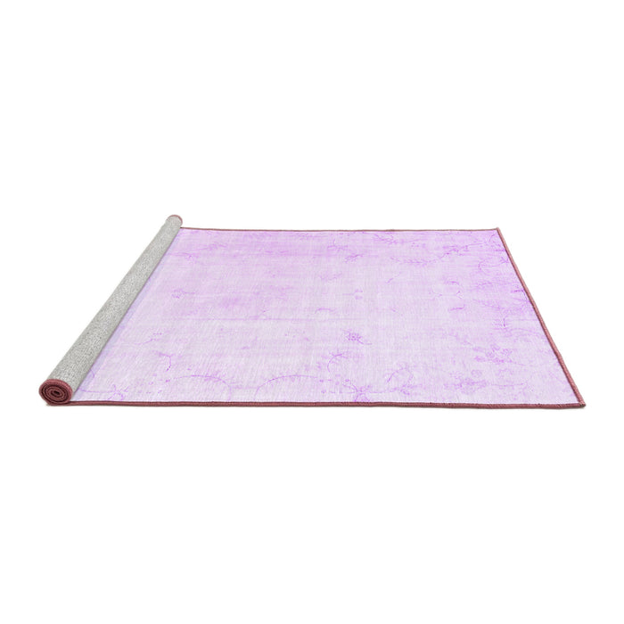 Sideview of Machine Washable Persian Purple Traditional Area Rugs, wshtr3853pur