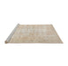 Sideview of Machine Washable Traditional Desert Sand Beige Rug, wshtr3854