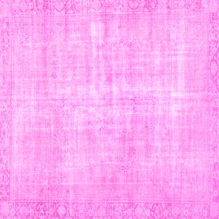 Square Persian Pink Traditional Rug, tr3854pnk