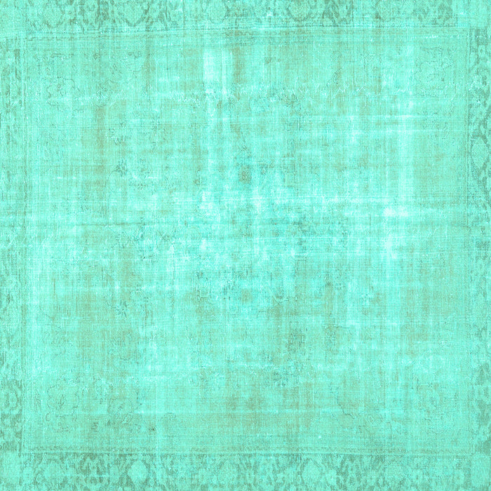 Square Persian Turquoise Traditional Rug, tr3854turq