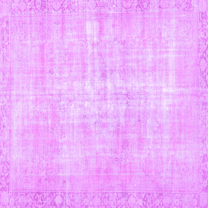 Square Machine Washable Persian Purple Traditional Area Rugs, wshtr3854pur