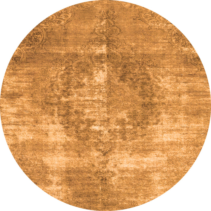 Square Persian Orange Traditional Rug, tr3855org