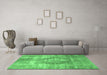 Machine Washable Persian Emerald Green Traditional Area Rugs in a Living Room,, wshtr3855emgrn