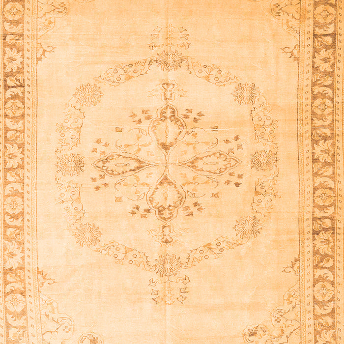 Serging Thickness of Machine Washable Persian Orange Traditional Area Rugs, wshtr3856org