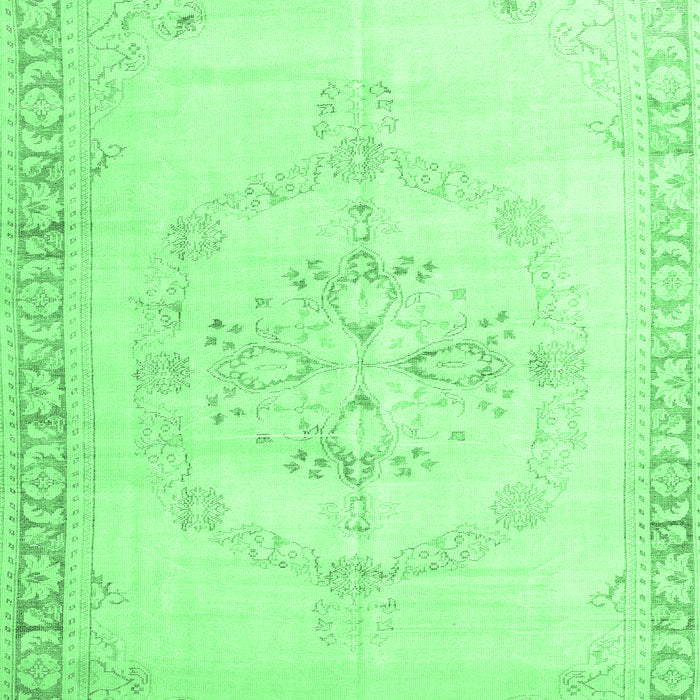 Machine Washable Persian Emerald Green Traditional Area Rugs, wshtr3856emgrn