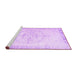 Sideview of Machine Washable Persian Purple Traditional Area Rugs, wshtr3856pur