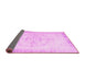 Sideview of Persian Pink Traditional Rug, tr3856pnk