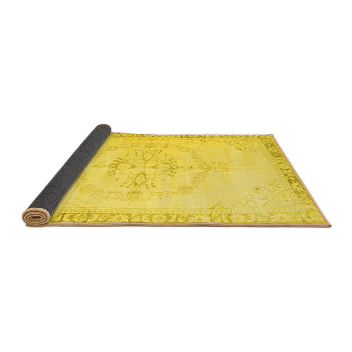 Sideview of Persian Yellow Traditional Rug, tr3856yw