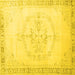 Square Persian Yellow Traditional Rug, tr3856yw