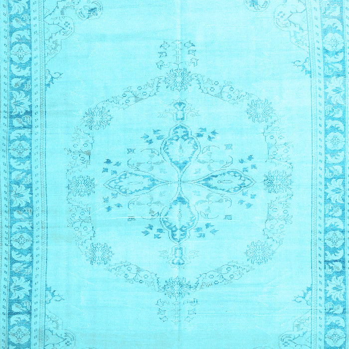 Machine Washable Persian Light Blue Traditional Rug, wshtr3856lblu