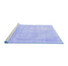 Sideview of Machine Washable Persian Blue Traditional Rug, wshtr3857blu