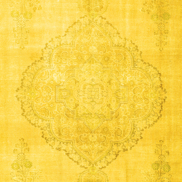 Machine Washable Persian Yellow Traditional Rug, wshtr3857yw