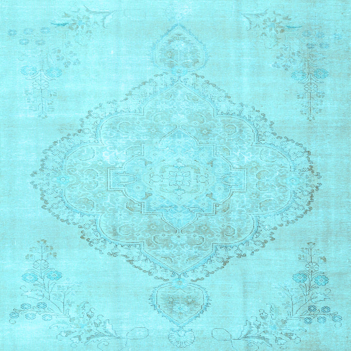 Square Persian Light Blue Traditional Rug, tr3857lblu