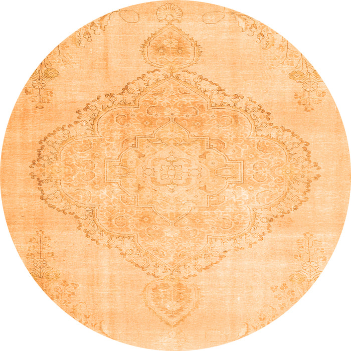Square Persian Orange Traditional Rug, tr3857org
