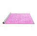 Sideview of Machine Washable Persian Pink Traditional Rug, wshtr3857pnk