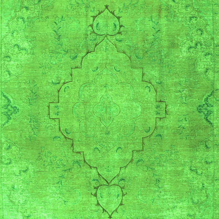 Serging Thickness of Machine Washable Persian Green Traditional Area Rugs, wshtr3858grn