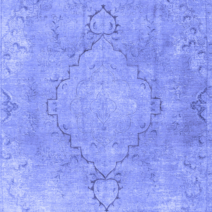 Machine Washable Persian Blue Traditional Rug, wshtr3858blu
