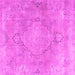 Square Persian Pink Traditional Rug, tr3858pnk