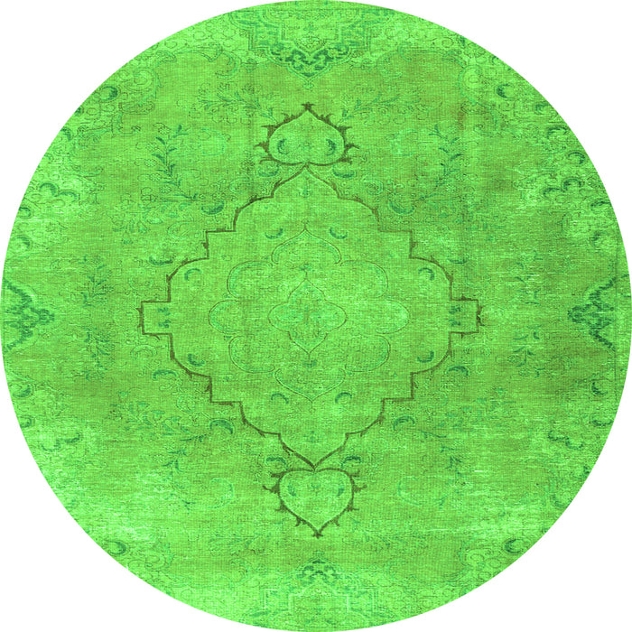 Square Persian Green Traditional Rug, tr3858grn