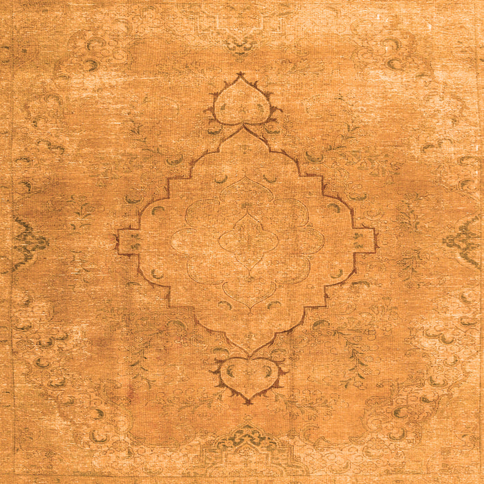 Serging Thickness of Persian Orange Traditional Rug, tr3858org