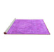 Sideview of Machine Washable Persian Purple Traditional Area Rugs, wshtr3858pur