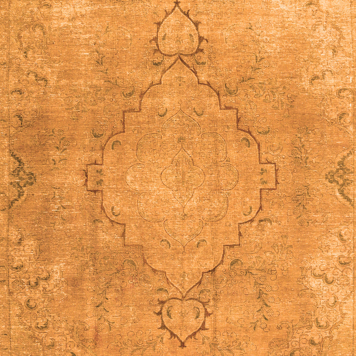 Serging Thickness of Machine Washable Persian Orange Traditional Area Rugs, wshtr3858org