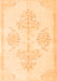 Serging Thickness of Machine Washable Persian Orange Traditional Area Rugs, wshtr3859org