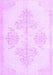 Machine Washable Persian Purple Traditional Area Rugs, wshtr3859pur