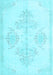 Machine Washable Persian Light Blue Traditional Rug, wshtr3859lblu