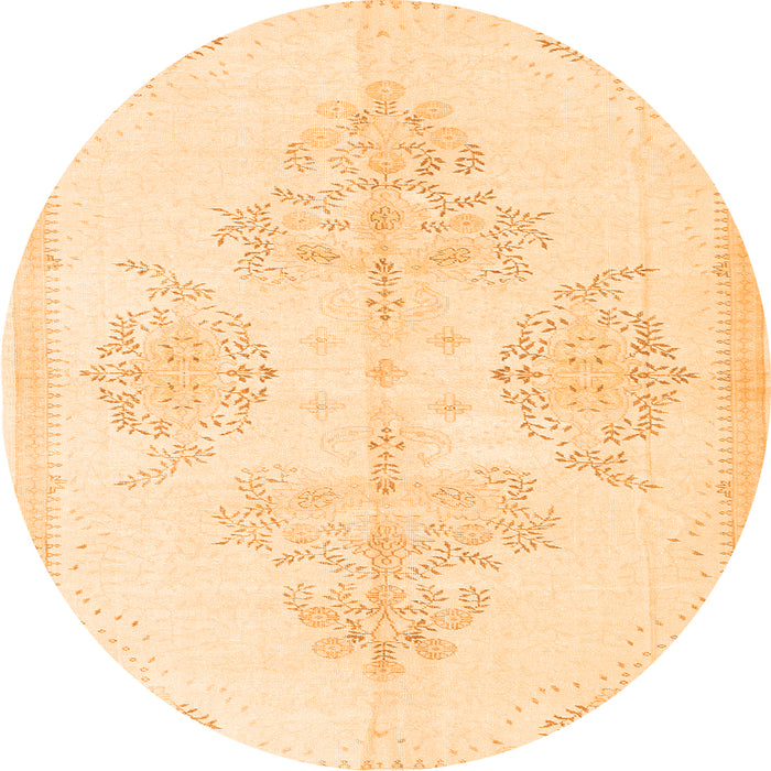 Square Persian Orange Traditional Rug, tr3859org