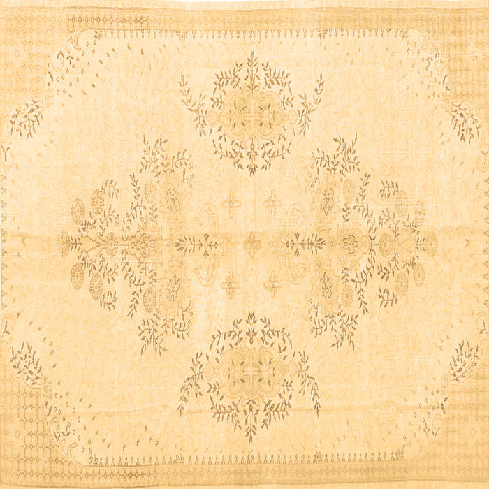 Square Persian Brown Traditional Rug, tr3859brn