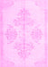 Machine Washable Persian Pink Traditional Rug, wshtr3859pnk