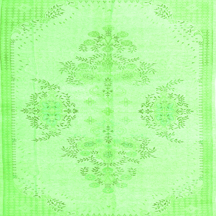 Serging Thickness of Persian Green Traditional Rug, tr3859grn