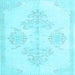 Square Persian Light Blue Traditional Rug, tr3859lblu