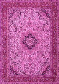 Medallion Pink Traditional Rug, tr385pnk