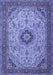 Medallion Blue Traditional Rug, tr385blu