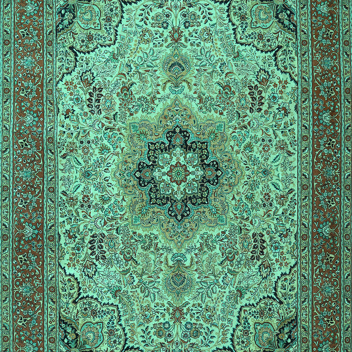 Medallion Turquoise Traditional Rug, tr385turq