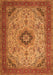 Medallion Orange Traditional Rug, tr385org