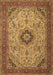 Medallion Brown Traditional Rug, tr385brn