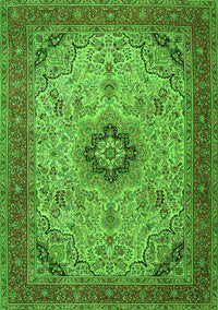 Medallion Green Traditional Rug, tr385grn