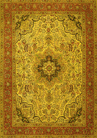 Medallion Yellow Traditional Rug, tr385yw