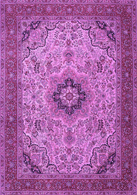 Medallion Purple Traditional Rug, tr385pur