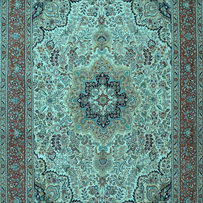 Medallion Light Blue Traditional Rug, tr385lblu